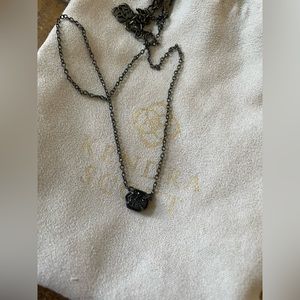 Kendra Scott Black Drusy Necklace